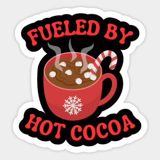Fueled By Hot Cocoa Cozy Winter Mug Sticker